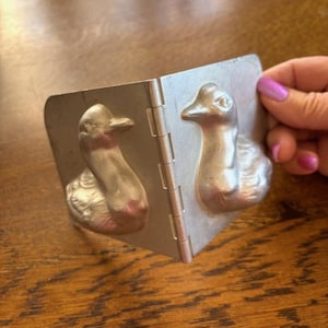 Antique Folding Chocolate Mold - Two-Sided Duck Chocolate Mold - Antique Candy Mold
