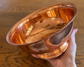 Vintage Coppercraft Guild Pedestal Bowl - Copper 8 3/4" Pedestal Bowl - Vintage Kitchen Copper Ware