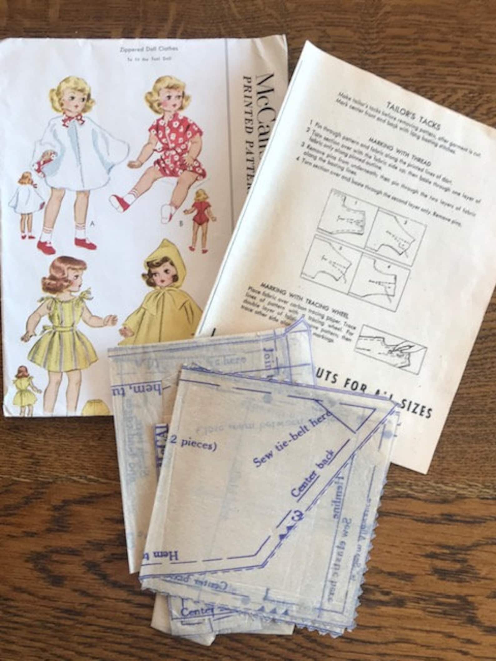 Vintage Doll Sewing Patterns 3 Original Doll Patterns Etsy