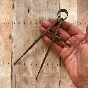 Antique Caliper Measuring Tool - Antique Collectable Engineering Tools - Adjustable Engineering Caliper