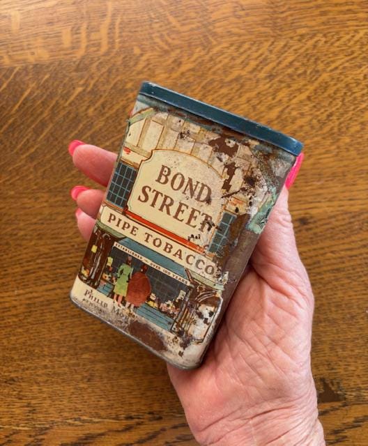 50's Bond Street Tobacco Tin - Vintage Tobacco Pocket Tin