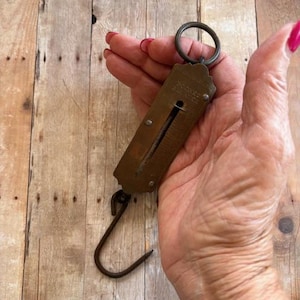 Hanging Pocket Balance Scale - Vintage Brass Pocket Scale - Vintage German Gram & Oz Scale