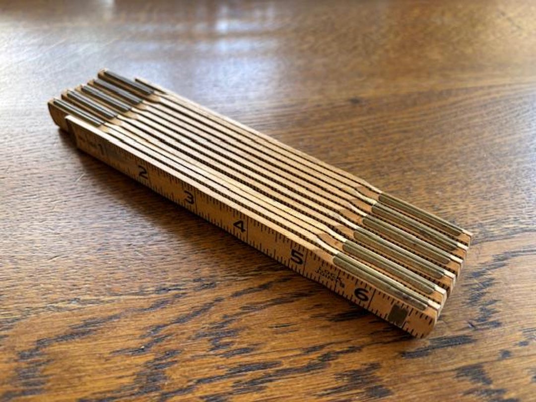 Vintage 6' Wood Folding Ruler - Vintage Collectable Tools - Old Wood ...