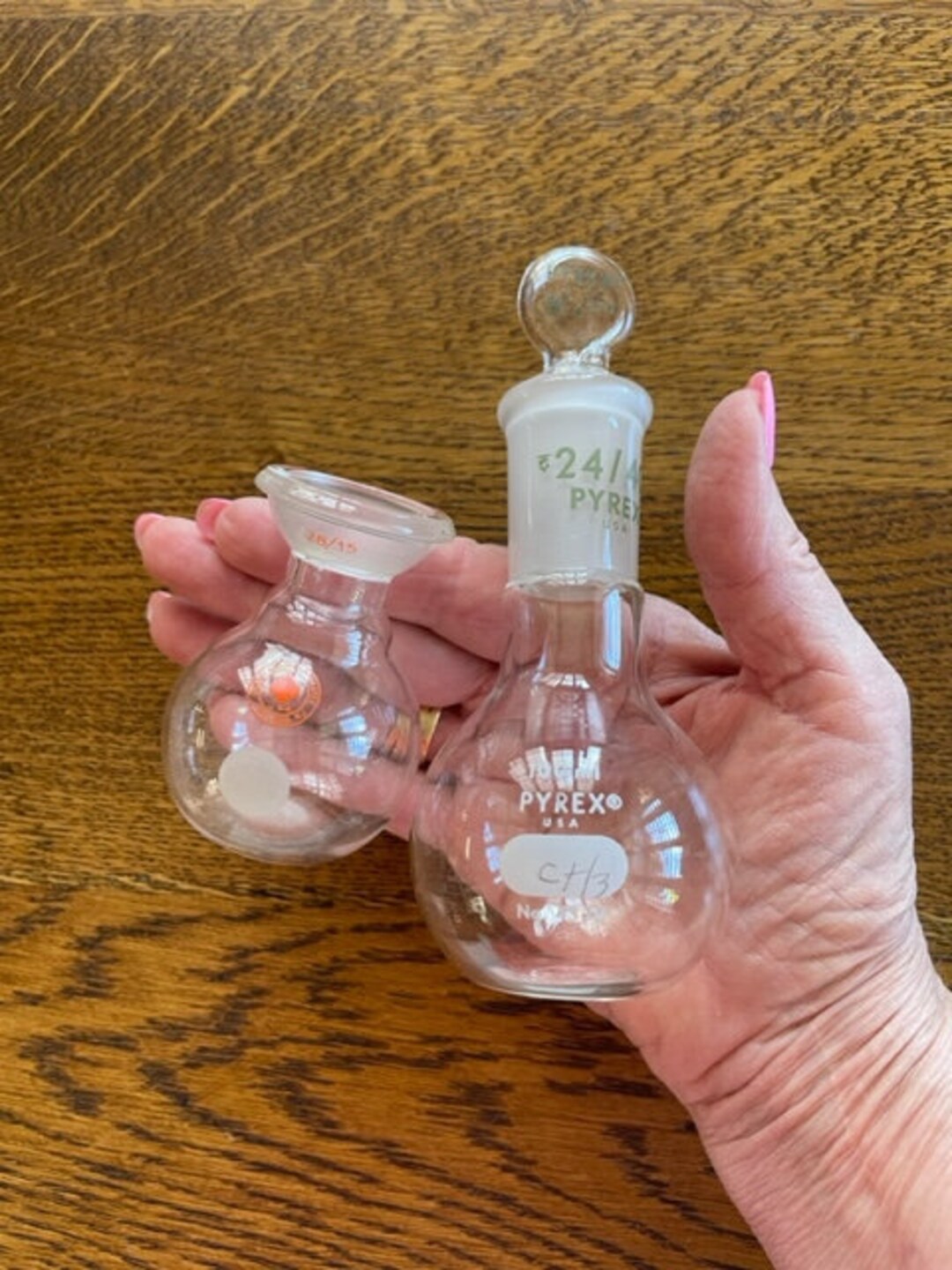 1980's Lab Glass Flasks Vintage Lab Glass Vintage Home Etsy