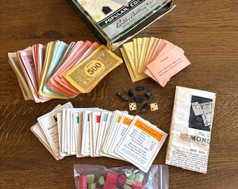 Vintage 1930's Monopoly Game - Monopoly Game, NO BOARD - Vintage Game Collector
