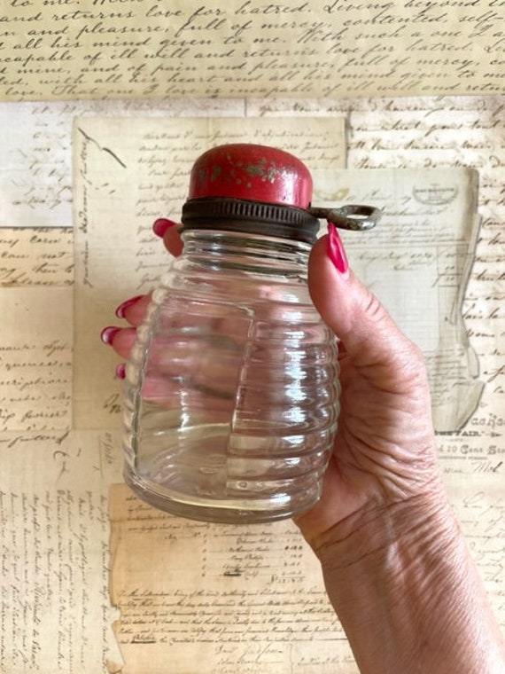 Vintage Nut Chopper Glass Jar