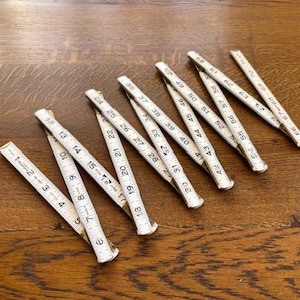 Vintage 6&#39; Folding Ruler - Vintage Collectable Tools - White Folding Ruler