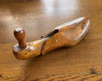 Antique Wood Shoe Tree -  Wood Shoe Stretcher - Vintage Home Decor