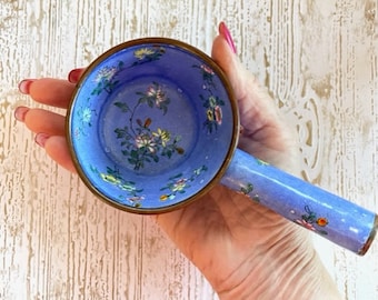 Antique Chinese Cloisonné Silk Iron - Chinese Cloisonné Pan Iron - Antique Home Decor