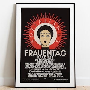 Retro Feminist Poster, Vintage Poster, Austrian Poster, Protest Poster, International Women&#39;s Day Poster, Feminist Wall Art, Feminist Gift