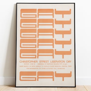 Póster del Frente de Liberación Gay, póster gay, arte mural vintage, arte gay, impresión queer, calle de liberación gay, póster retro, derechos de los homosexuales, arte LGBTQ
