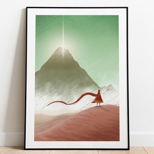 Videogioco Journey, Stampa Journey, Poster del videogioco, Arte di Journey, Arte murale del videogioco, Videogiochi di tendenza, Decorazione della sala giochi, Regalo geek