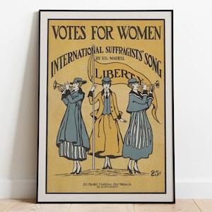 Vecchio manifesto femminista, Voto alle donne, Stampa artistica femminista, Manifesto delle suffragette, Regalo femminista, Manifesto vintage, Suffragio femminile, Festa della donna