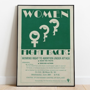 Vintage Feminist Poster, Womens Rights Poster, Feminist Art Print, Vintage Poster, Feminist Gift, Votes for Women, Retro Wall Decor