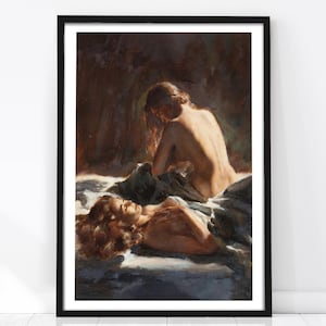 Lesben Print, Vintage Poster, Lesben Kunst, glasklare Kunst, glasklare Malerei, Lesben Bild, Lesbische Hochzeitsgeschenk, Pride Art