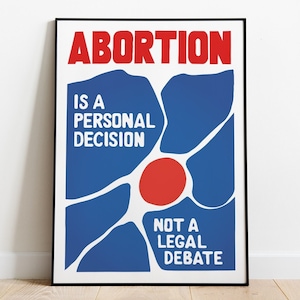 Abtreibsdruck, Vintage Poster, Pro Wahl Poster, Abbruchrechte, feministisches Poster, Retro Poster, Mein Körper Meine Wahl, Roe V Wade, Aktivismus