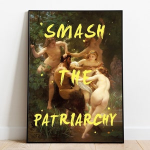 Rozbij Patriarchat Wydruk, Feministyczny Plakat, Zmieniony Wydruk Artystyczny, Sztuka Feminizmu, Sztuka Ścienna Girl Power, Wzmocnienie Kobiet, Prezenty Feministyczne