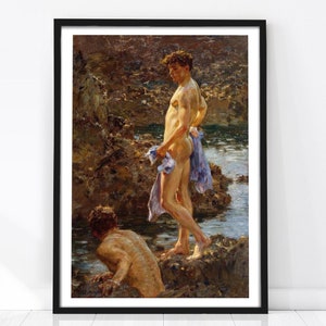 Pintura gay clásica, póster gay, impresión del orgullo, arte queer, arte mural gay, arte LGBTQ, póster vintage, regalo gay, impresión de bellas artes, arte de hombre gay