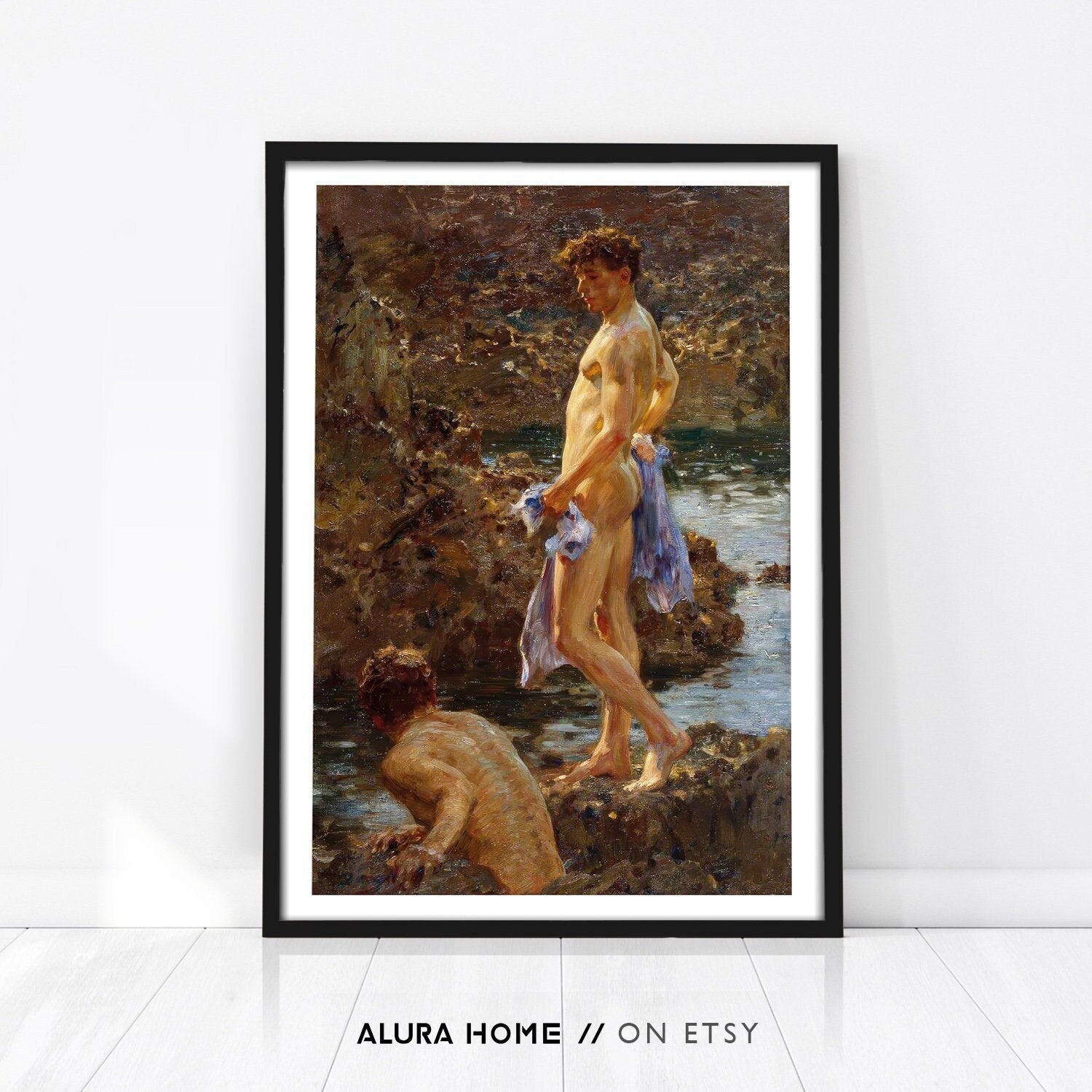 Classical Gay Painting, Gay Poster, Pride Print, Queer Art, Gay Wall Art, LGBTQ Art, Vintage Poster, Gay Gift, Fine Art Print, Gay Man Art