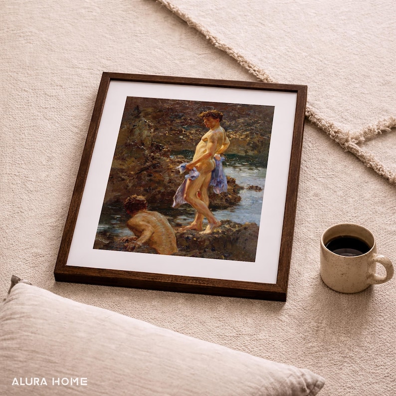 Classical Gay Painting, Gay Poster, Pride Print, Queer Art, Gay Wall Art, LGBTQ Art, Vintage Poster, Gay Gift, Fine Art Print, Gay Man Art image 3