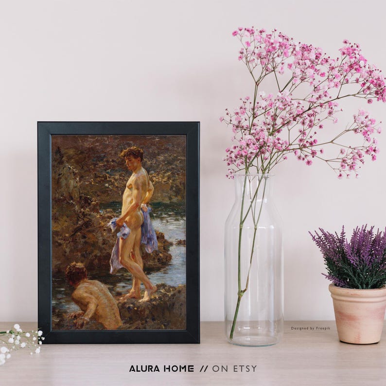 Classical Gay Painting, Gay Poster, Pride Print, Queer Art, Gay Wall Art, LGBTQ Art, Vintage Poster, Gay Gift, Fine Art Print, Gay Man Art image 9