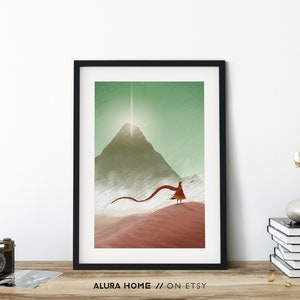 Journey Video Game, Journey Print, Video Game Poster, Journey Art, Video Game Wall Art, Trend Video Games, Games Room Decoration, Geek Gift image 8