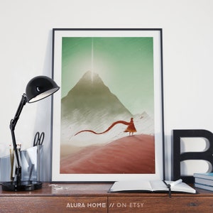 Journey Video Game, Journey Print, Video Game Poster, Journey Art, Video Game Wall Art, Trend Video Games, Games Room Decoration, Geek Gift image 5