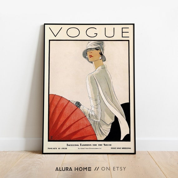 Vogue Poster, Vogue Cover Print, Vintage Vogue Magazine, Retro Magazine Cover Poster, Fashion Poster, Vogue Wall Art, Fashion Wall Decor
