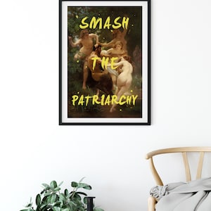 Smash the Patriarchy Print, Feminist Poster, Altered Art Print, Feminism Art, Girl Power Wall Art, Women Empowerment, Feminist Gifts image 3