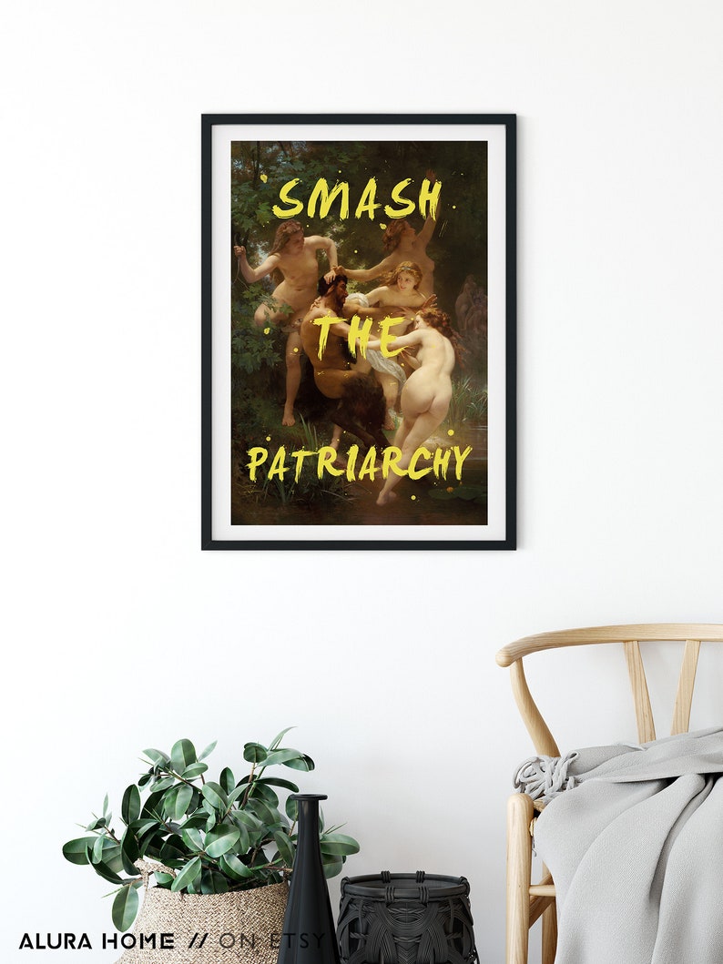 Smash the Patriarchy Print, Feminist Poster, Altered Art Print, Feminism Art, Girl Power Wall Art, Women Empowerment, Feminist Gifts image 3