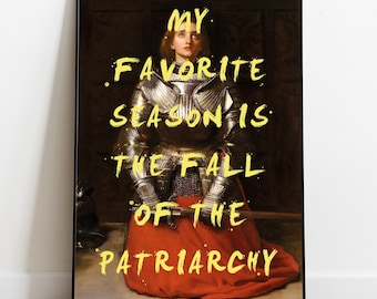 Fall of the Patriarchy, Feminist Poster, Eclectic Decor, Feminist Art, Maximalist Poster, Spray Paint Art, Altered Art, Feminist Gifts