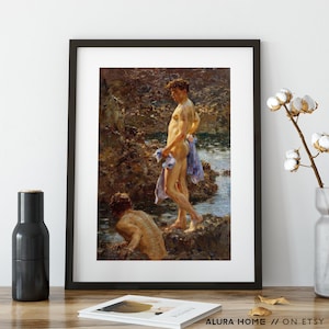 Classical Gay Painting, Gay Poster, Pride Print, Queer Art, Gay Wall Art, LGBTQ Art, Vintage Poster, Gay Gift, Fine Art Print, Gay Man Art image 2