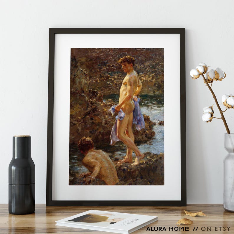 Classical Gay Painting, Gay Poster, Pride Print, Queer Art, Gay Wall Art, LGBTQ Art, Vintage Poster, Gay Gift, Fine Art Print, Gay Man Art image 2