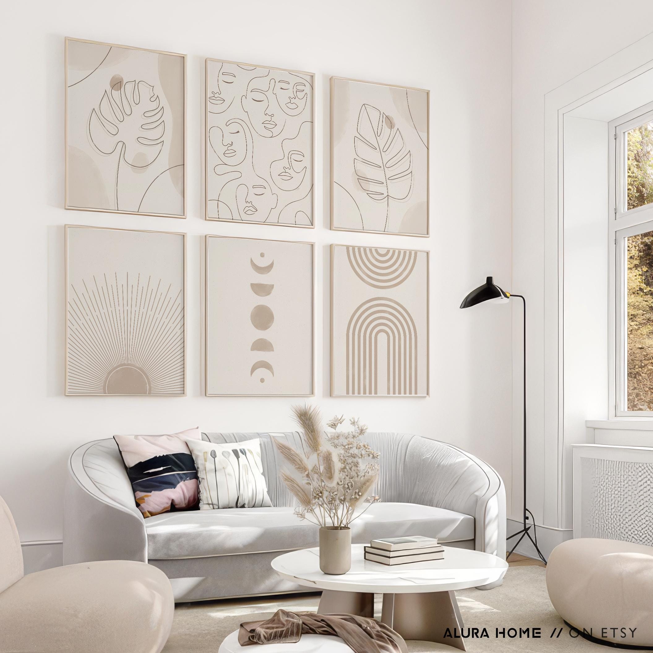 Neutral Gallery Wall Set of 6, Minima...