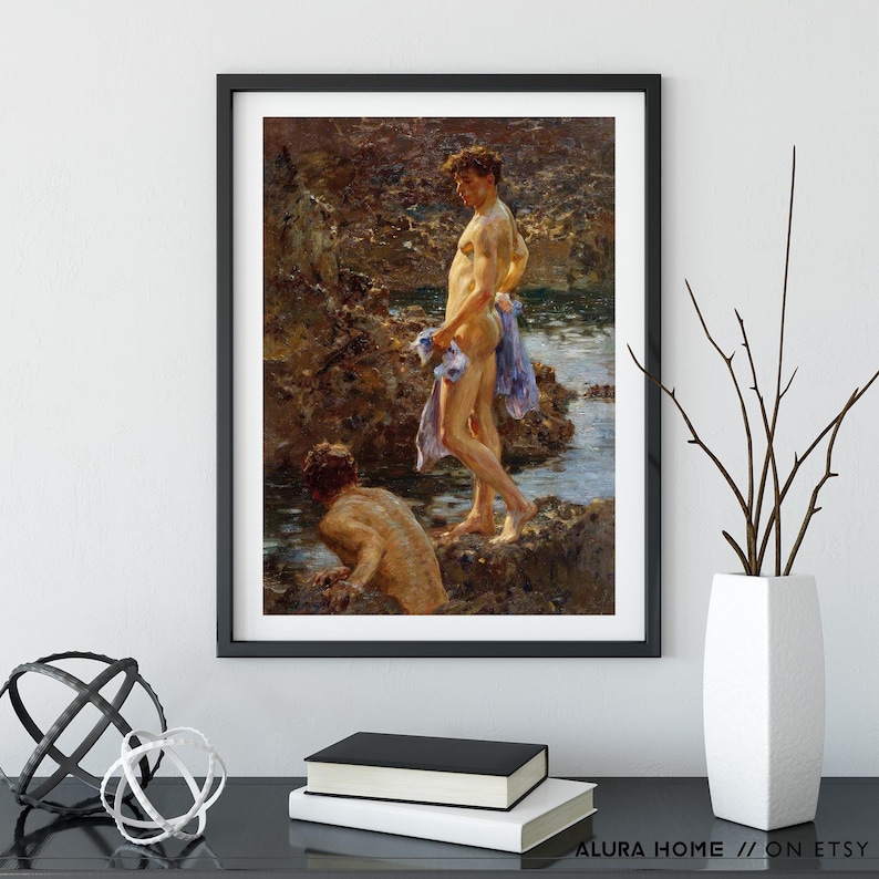 Classical Gay Painting, Gay Poster, Pride Print, Queer Art, Gay Wall Art, LGBTQ Art, Vintage Poster, Gay Gift, Fine Art Print, Gay Man Art image 8