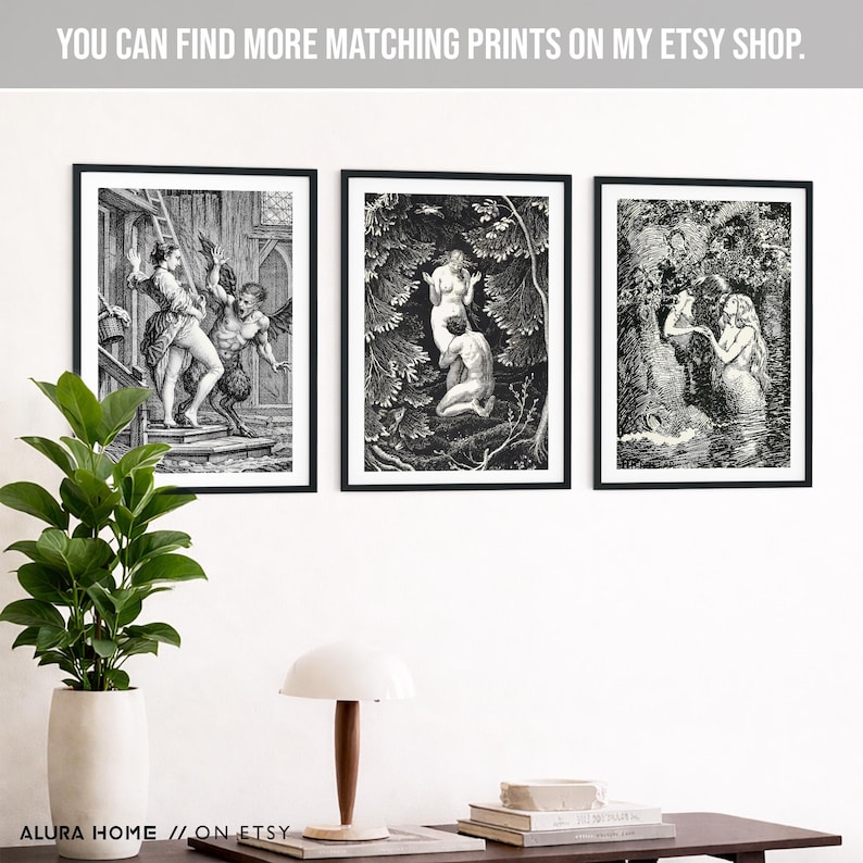 The Fruit Was Never An Apple, Vintage Poster, Lesbian Print, Dark Academia Print, Adam and Eve, Antique Wall Art, Feminist Art, Lesbian Art image 8