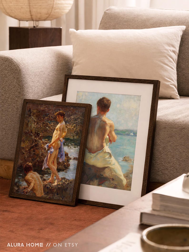 Classical Gay Painting, Gay Poster, Pride Print, Queer Art, Gay Wall Art, LGBTQ Art, Vintage Poster, Gay Gift, Fine Art Print, Gay Man Art image 5