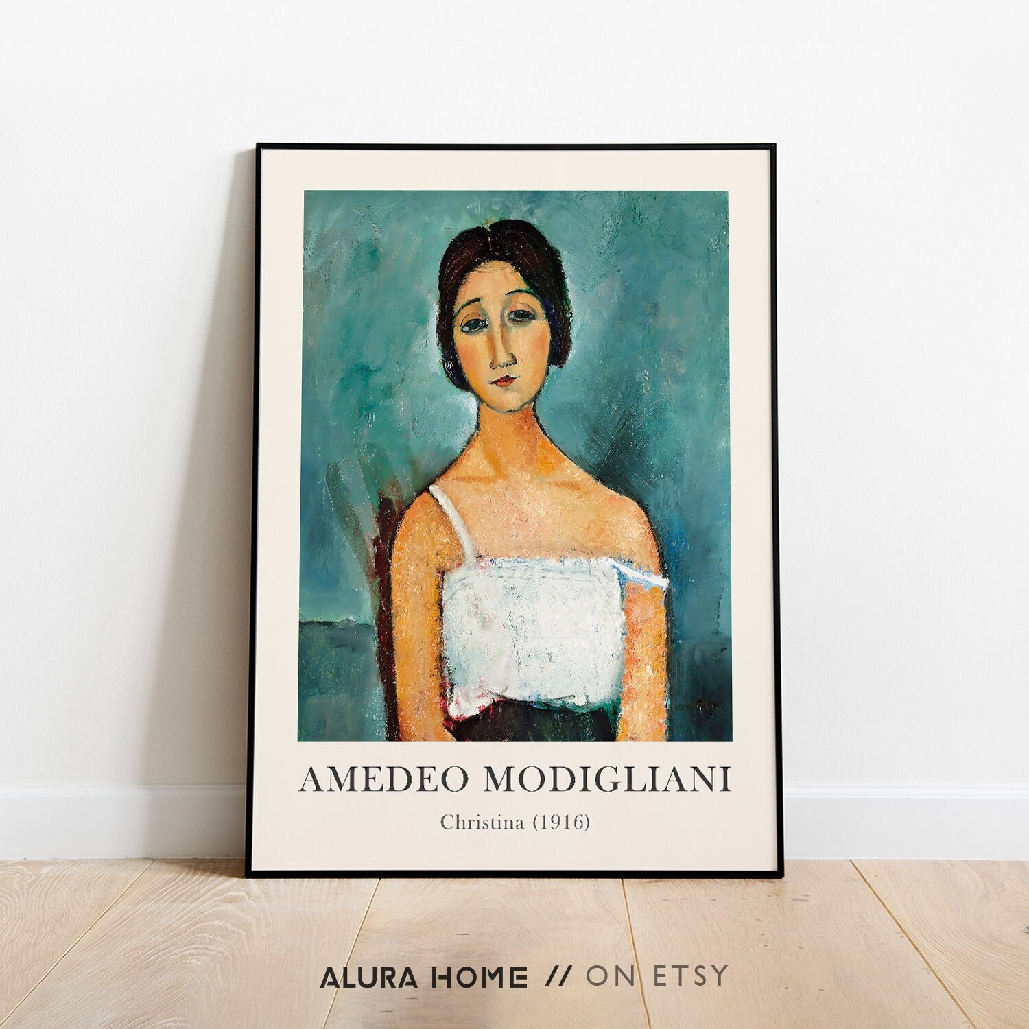 Amedeo Modigliani Print 1916, Expressionist Wall Art, Vintage