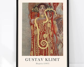 Hygieia by Gustav Klimt Print, Art Nouveau Wall Art, Vintage Fine Art Poster, Famous Painting, Museum Gallery Wall Decor