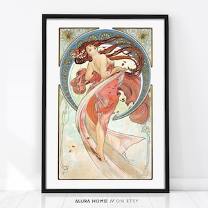 Conjunto de láminas de Alphonse Mucha, pared de galería Art Nouveau, la serie de arte y pósteres del zodíaco, decoración de pared vintage, obras de arte de Alfons Mucha. imagen 7
