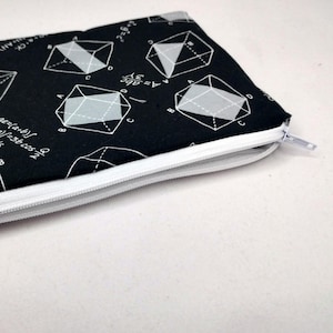 Estojo geométrico, presente para amantes da matemática, estojo para lápis de matemática, nécessaire geométrica, organizador para estudantes de STEM
