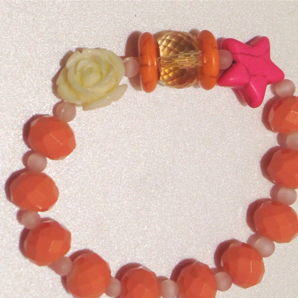 Single Decade Rosary: Coral Floral