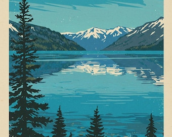 Lake Tahoe Vintage Poster Digital File