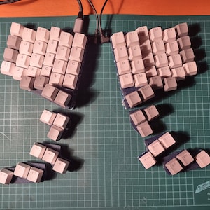 ThumbsUp! v7 Split Contoured Mechanical Keyboard with Cherry MX-Compatible Sockets
