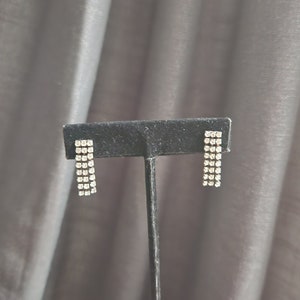 Three Strand Dangle Rhinestone Earrings