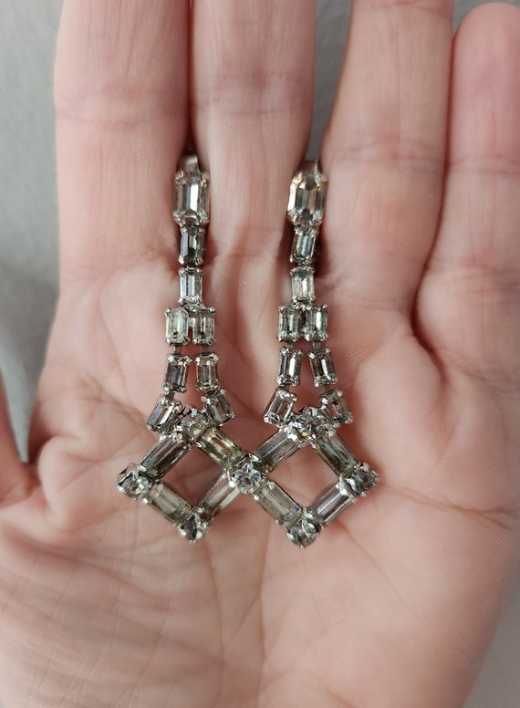 Vendome Rhinestone Dangle Earrings