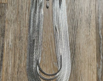 Seltene Monet Silber Multi-Strang Halskette