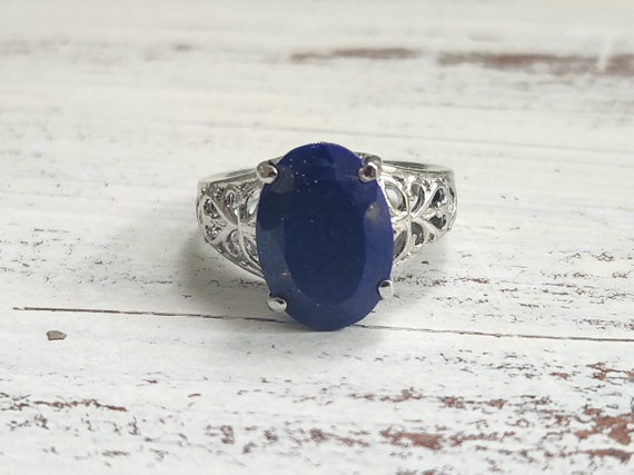 Lapis Lazuli Silver Ring - image 1