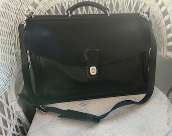 バッグ Vintage Coach 5266 Beekman Bag Black Vintage Coach 5266 Beekman Black Leather Messenger Bag Attaché