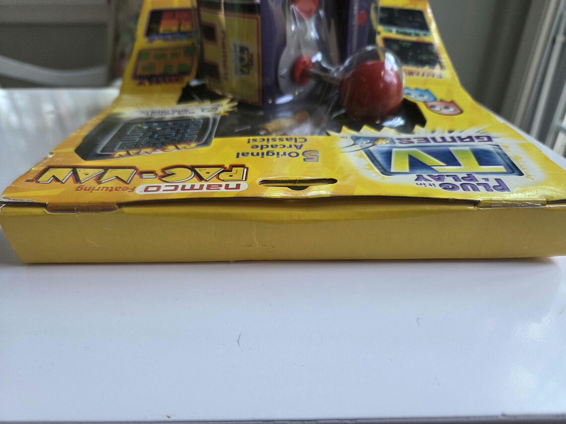 Vintage 2003 Namco Pac-Man Plug It In & Play TV Games Controller | New Old Stock Factory Sealed Retro Arcade 5-in-1 Joystick | JAKKS Pacific, foto 4 di 5